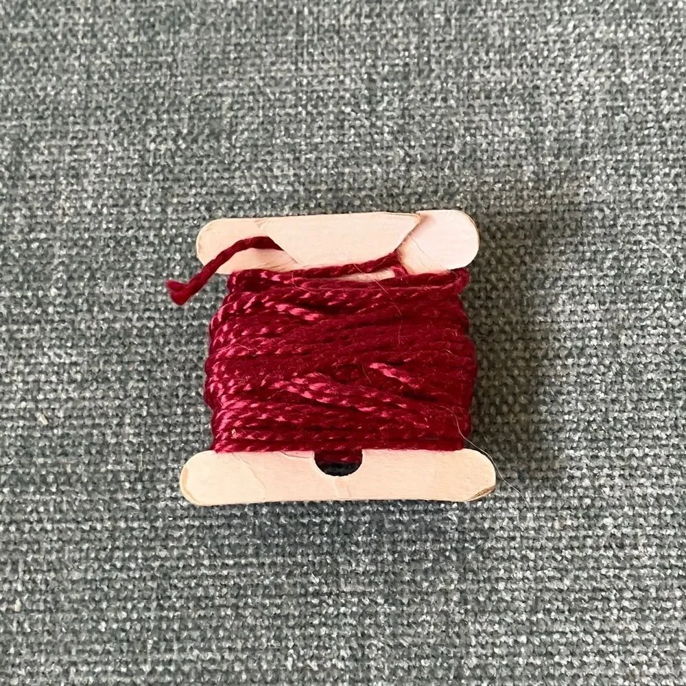 Maroon Red Needlepoint Thread Yarn